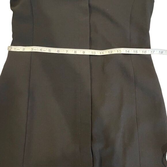 Amanda Uprichard Antwerp Blazer Dress Sexy Slit Arms Collared Black Size Small - Picture 11 of 14